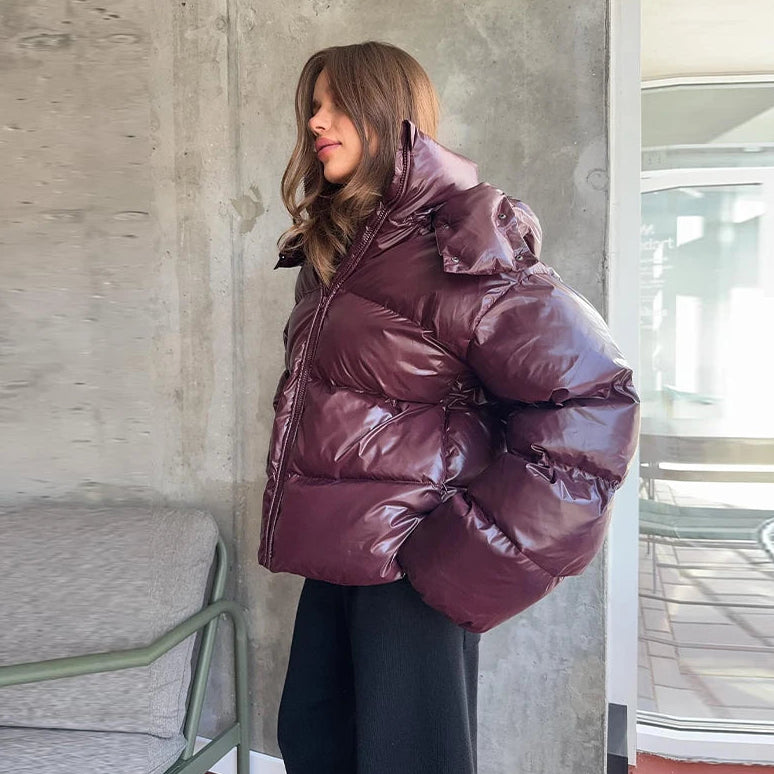 Mila Kapuzen-Pufferjacke