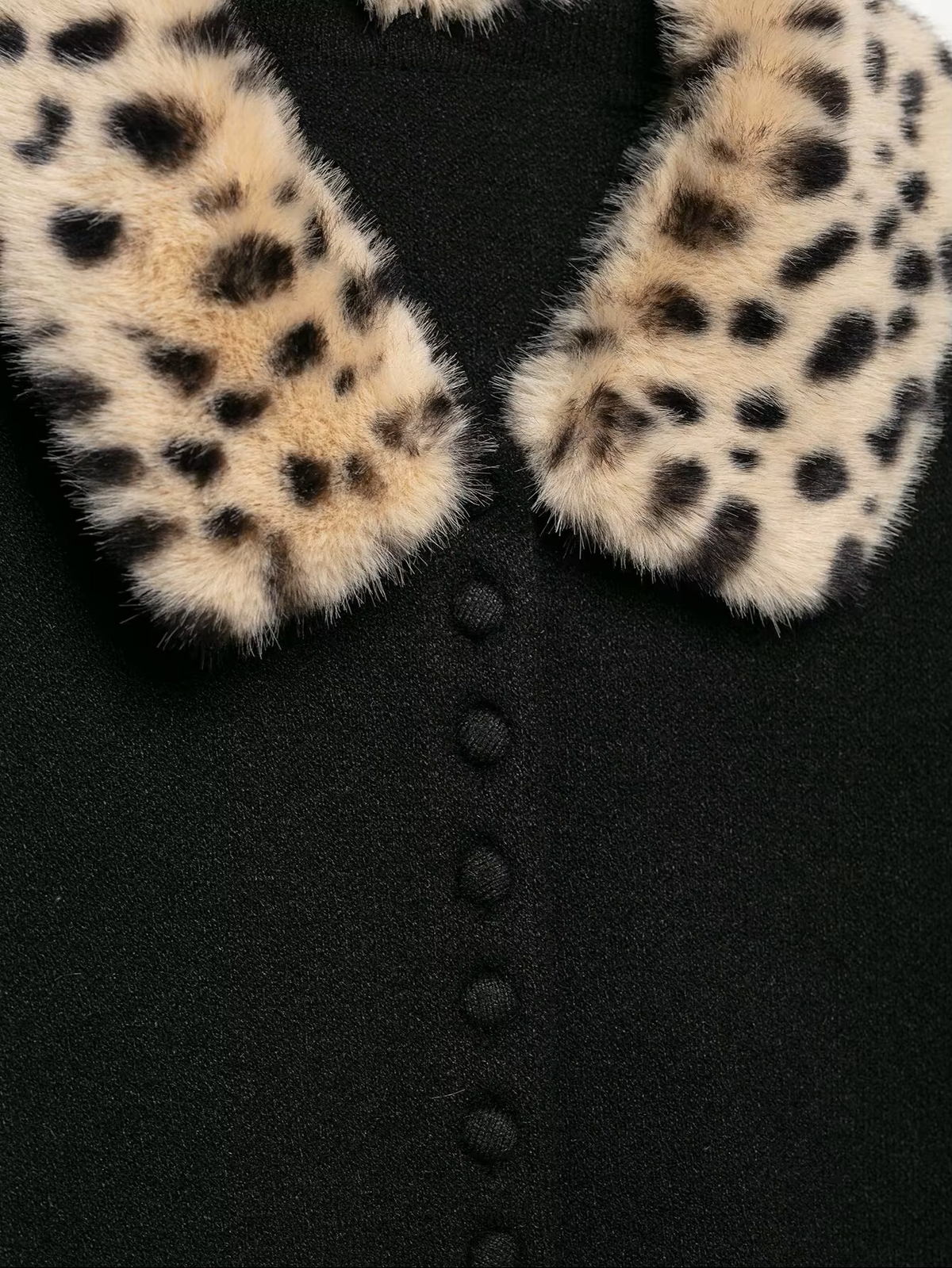Faux Fur Bambi Knit Cardigan Top