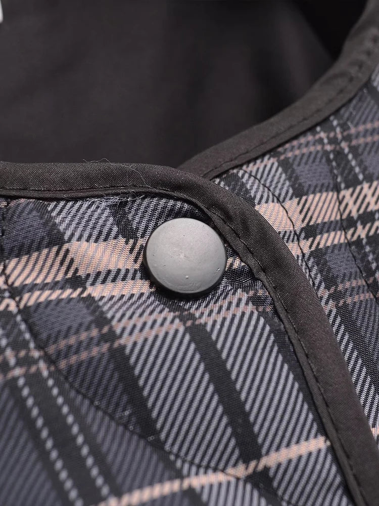 Casual Plaid Quilted Jacket