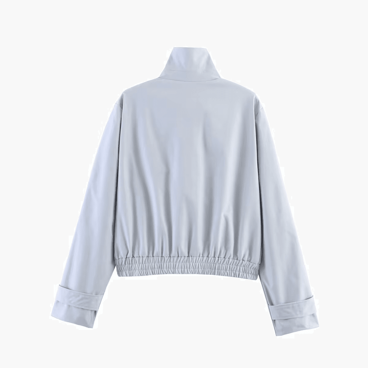 Jacke mit asymmetrischem Reißverschluss und hohem Kragen