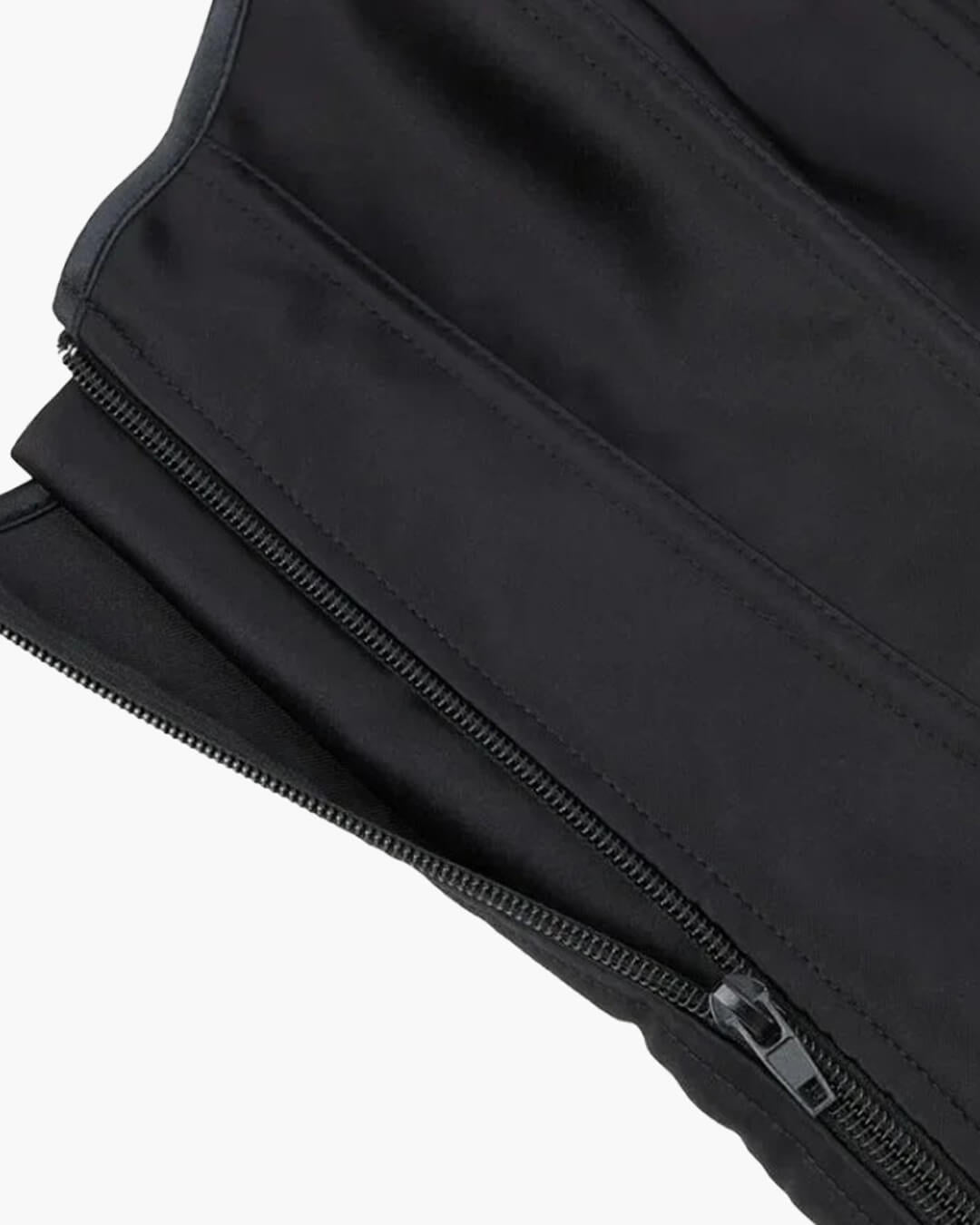 Adelina – Schwarzes Satin-Corsett-Top
