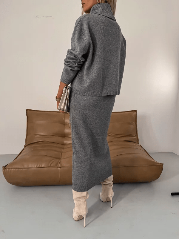 Adsara – Gemütliches Set aus Midikleid und Pullover
