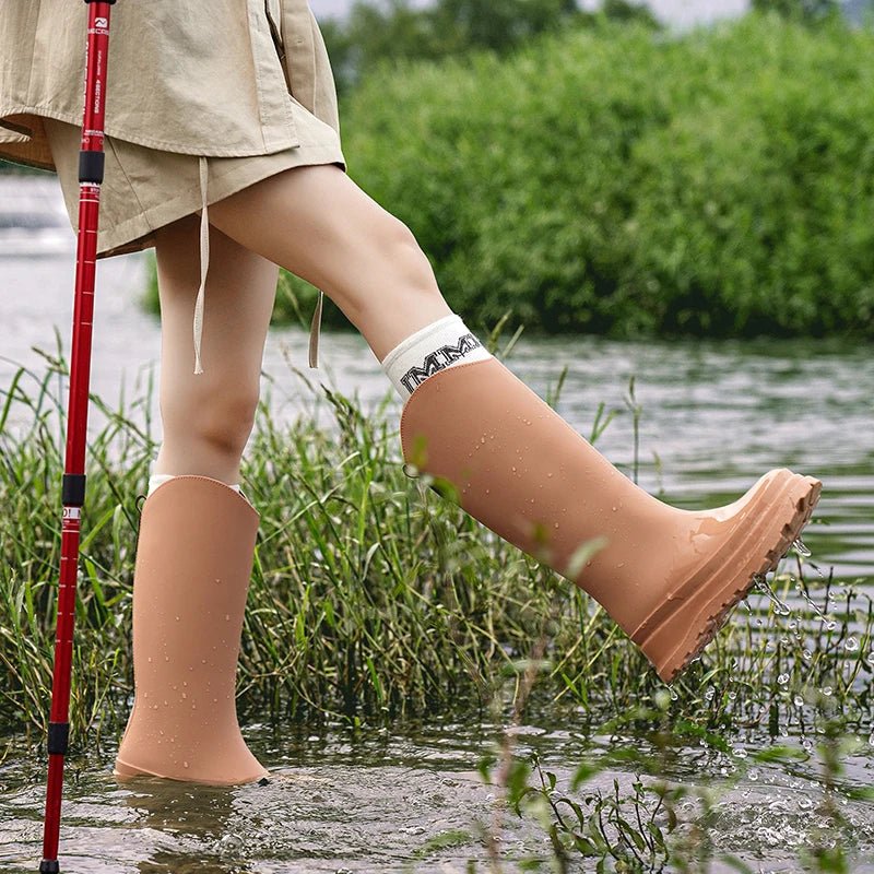 Kniehohe wasserdichte Regenstiefel
