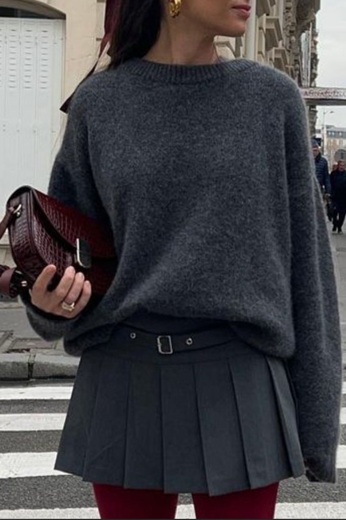 Lockerer Rippstrick-Pullover