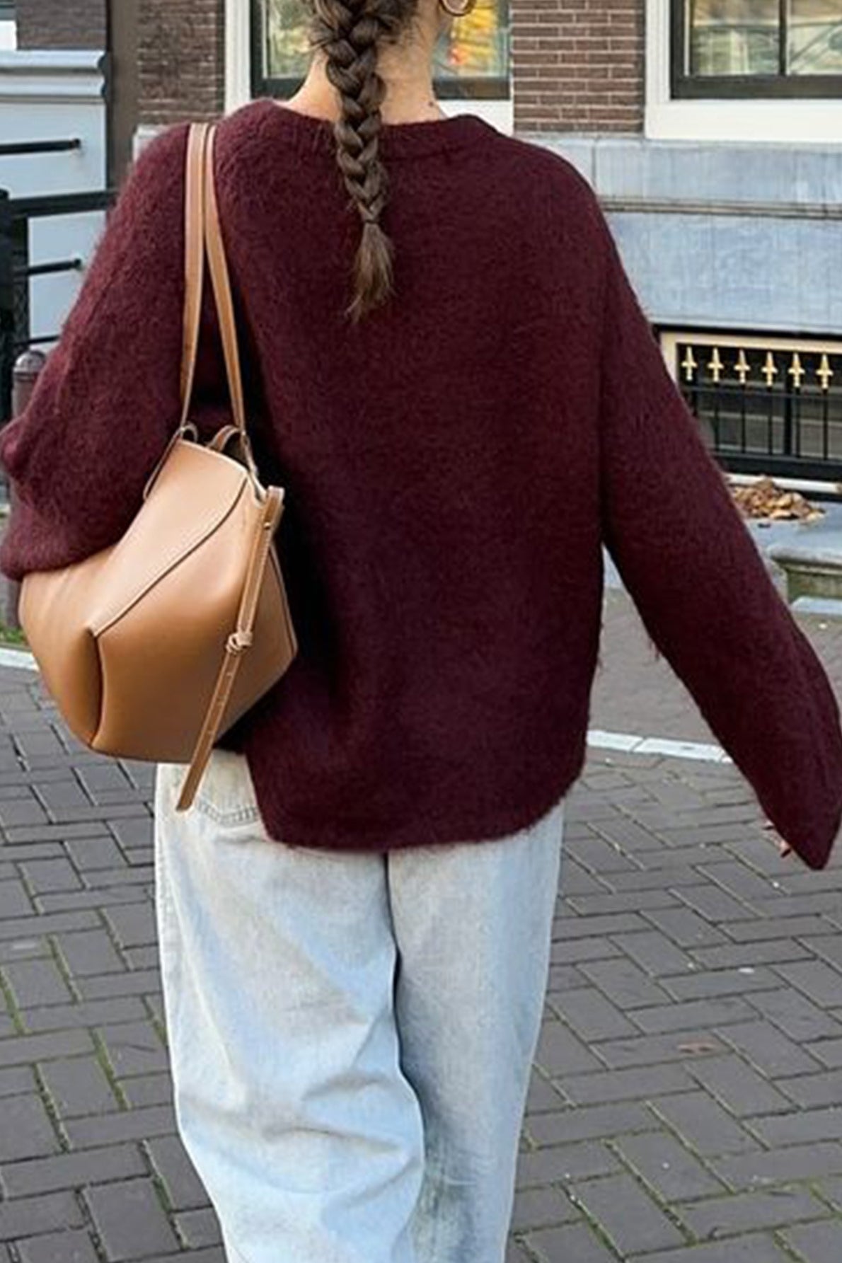 Lockerer Rippstrick-Pullover