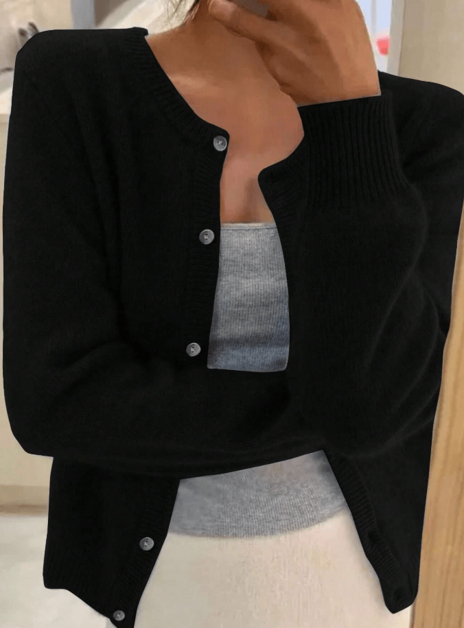 Schicke Strickjacke mit Knopfleiste