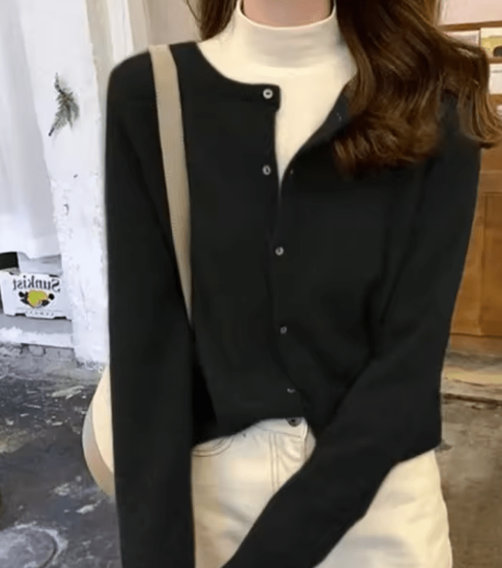 Schicke Strickjacke mit Knopfleiste