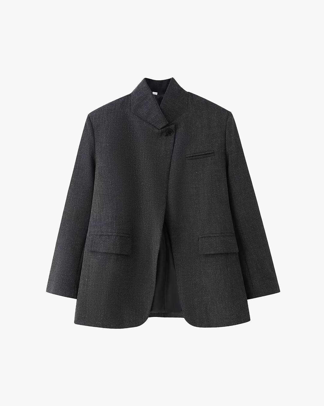 Eleganter karierter Blazer mit Stehkragen
