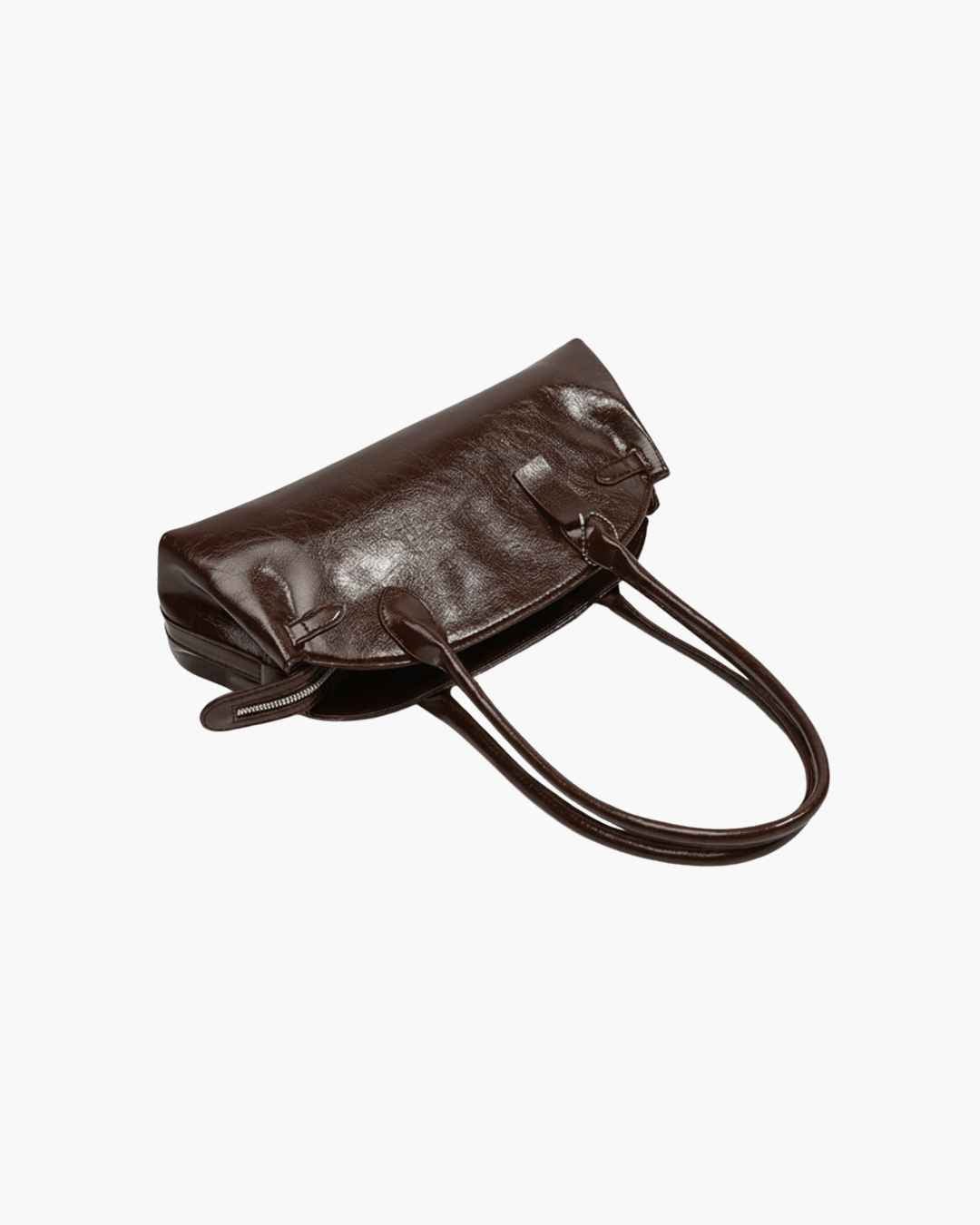 Klassische längliche Schultertasche mit Doppelschlaufe