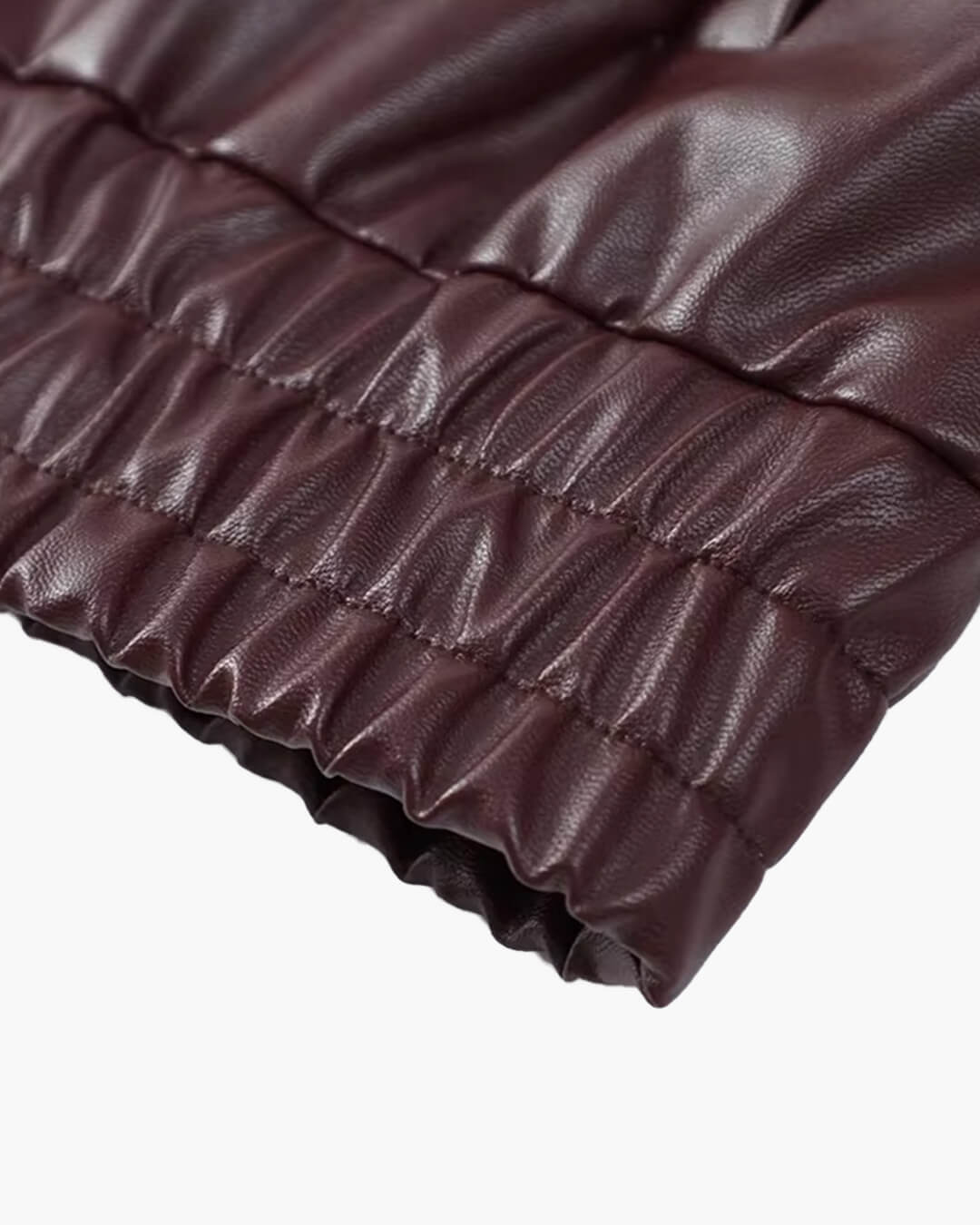 Klassische Revers-Jacke aus Kunstleder