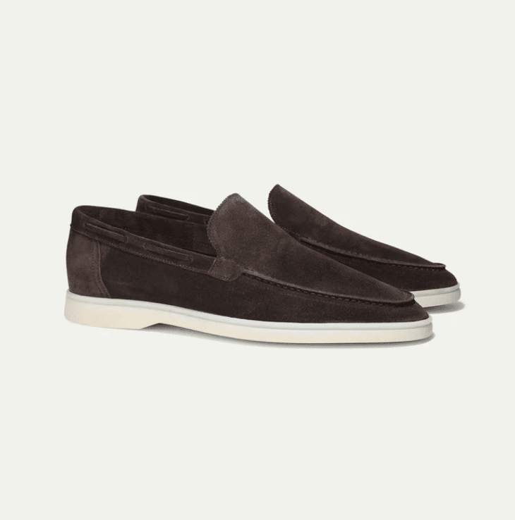 OLANE Classic Faux Leather Slip - On Loafers Dark Brown38Men's Shoes