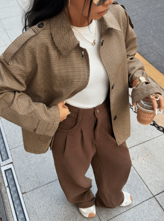 Klassischer Hahnentritt Schnürblazer