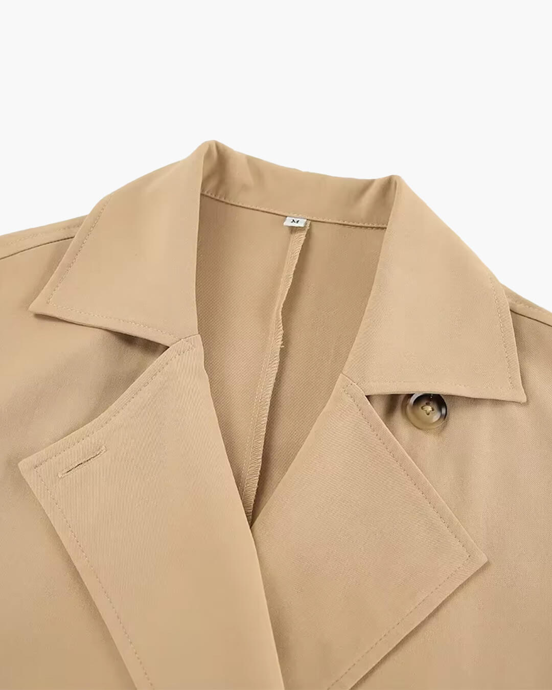 Klassischer langer Zweireihiger Trenchcoat