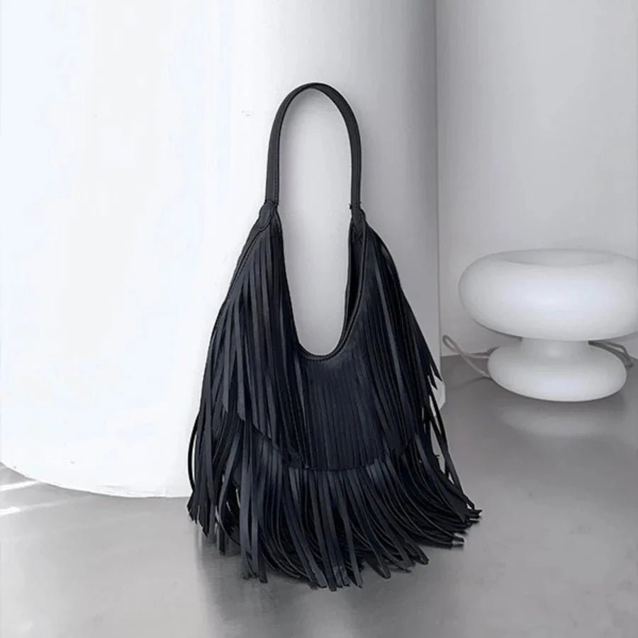 Klassische Open-Top-Quasten-Hobo-Bag