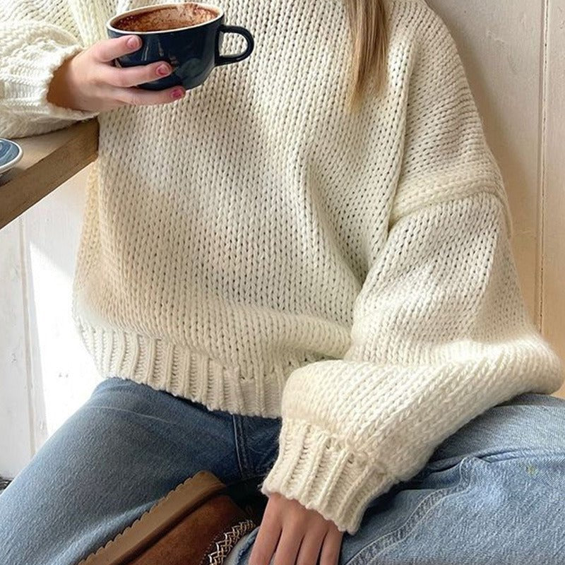 Pullover mit Rundhalsausschnitt für Lagenlooks
