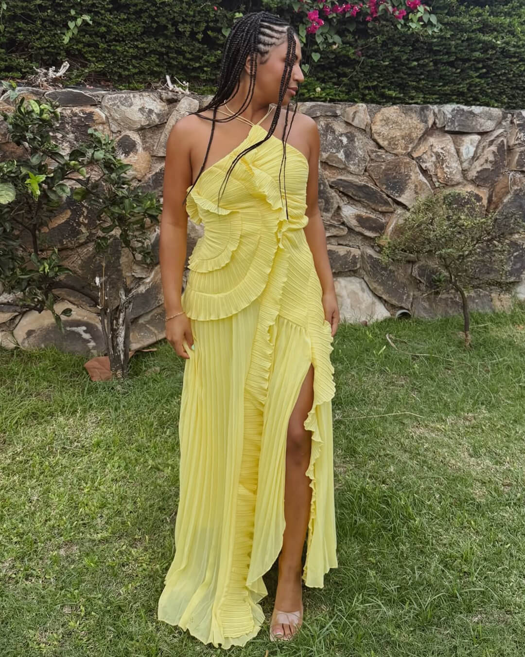 Crissa – Neckholder-Kleid aus Tüll mit Rüschen