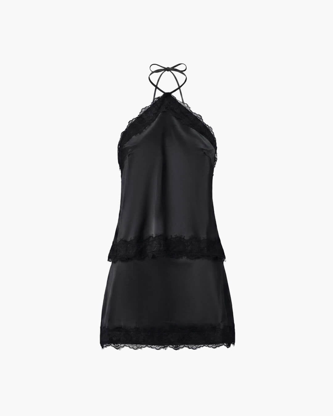 Ruth – Crop Top Satin Halter Zweiteiler