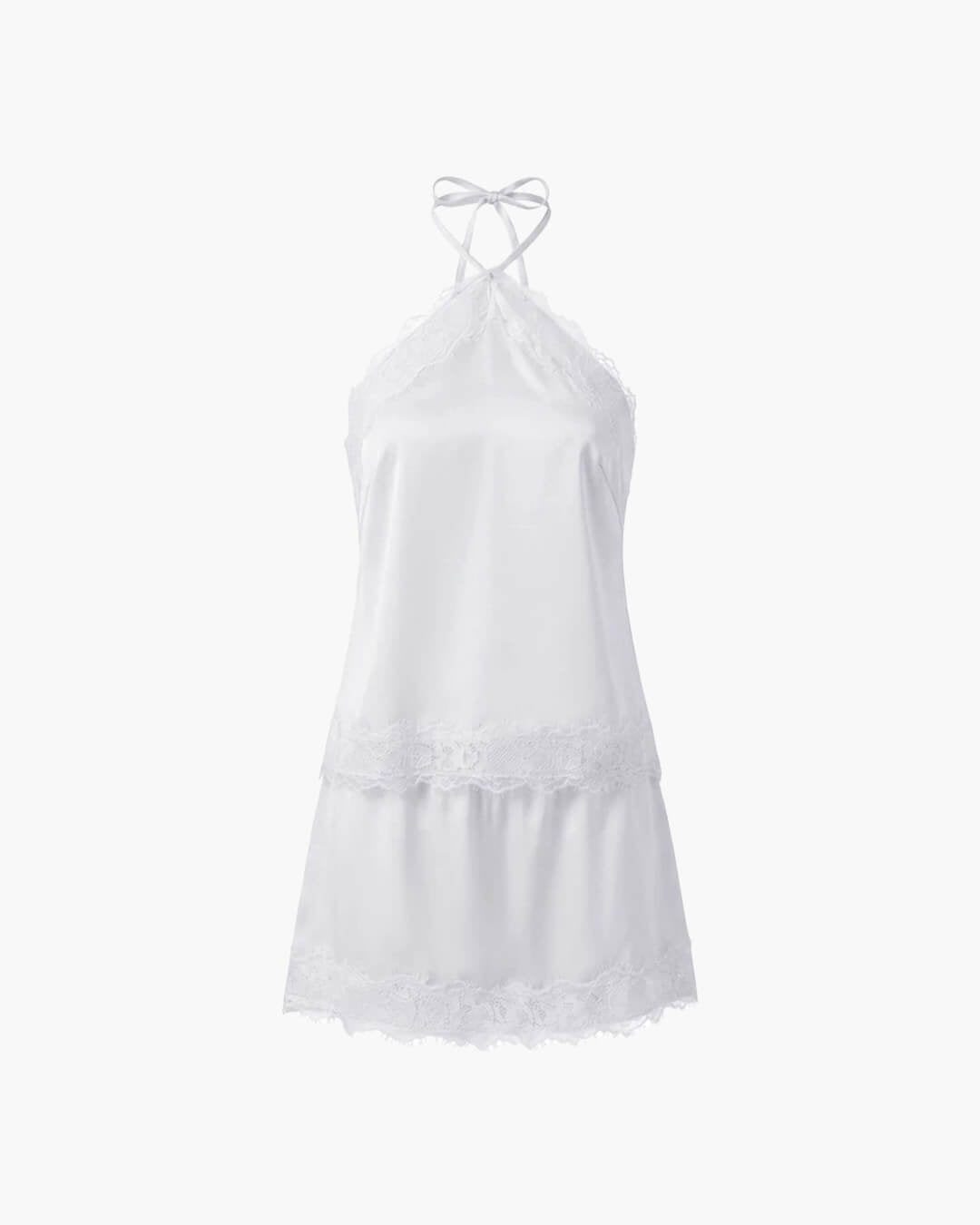Ruth – Crop Top Satin Halter Zweiteiler