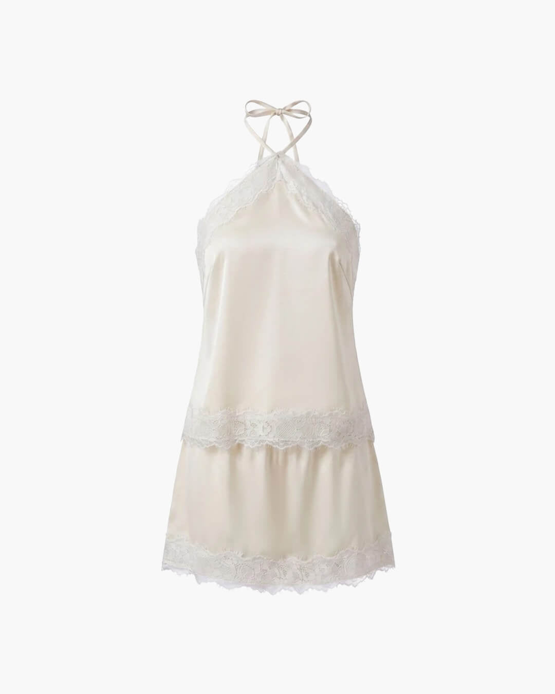 Ruth – Crop Top Satin Halter Zweiteiler