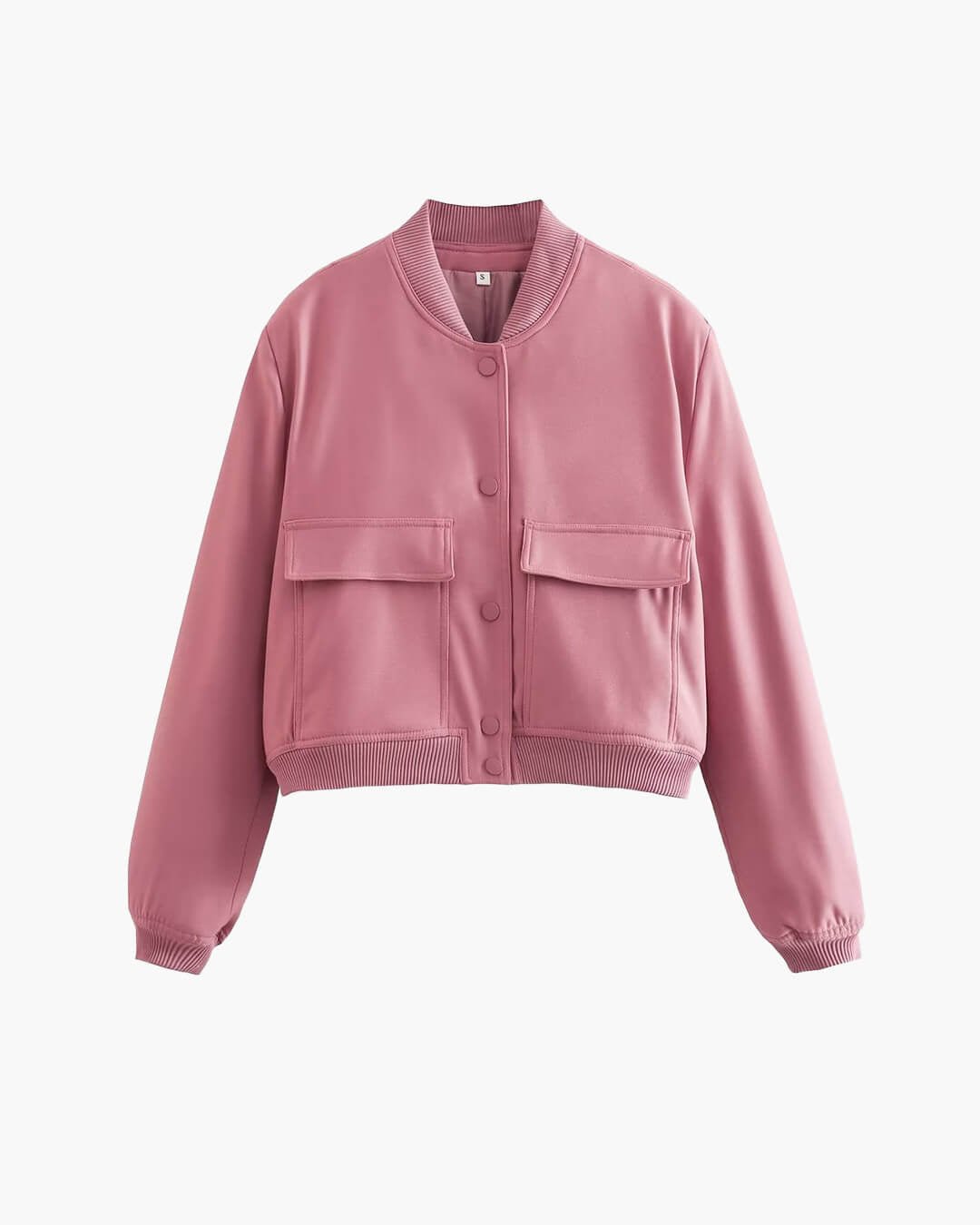 Kurze gerippte Bomberjacke