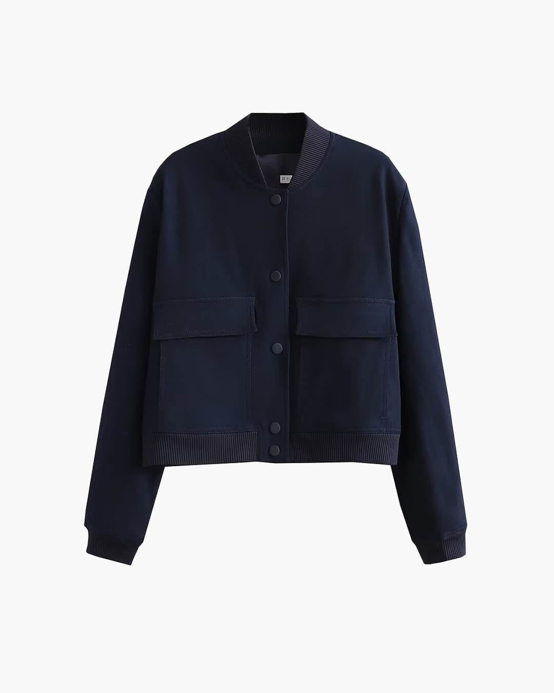 Kurze gerippte Bomberjacke