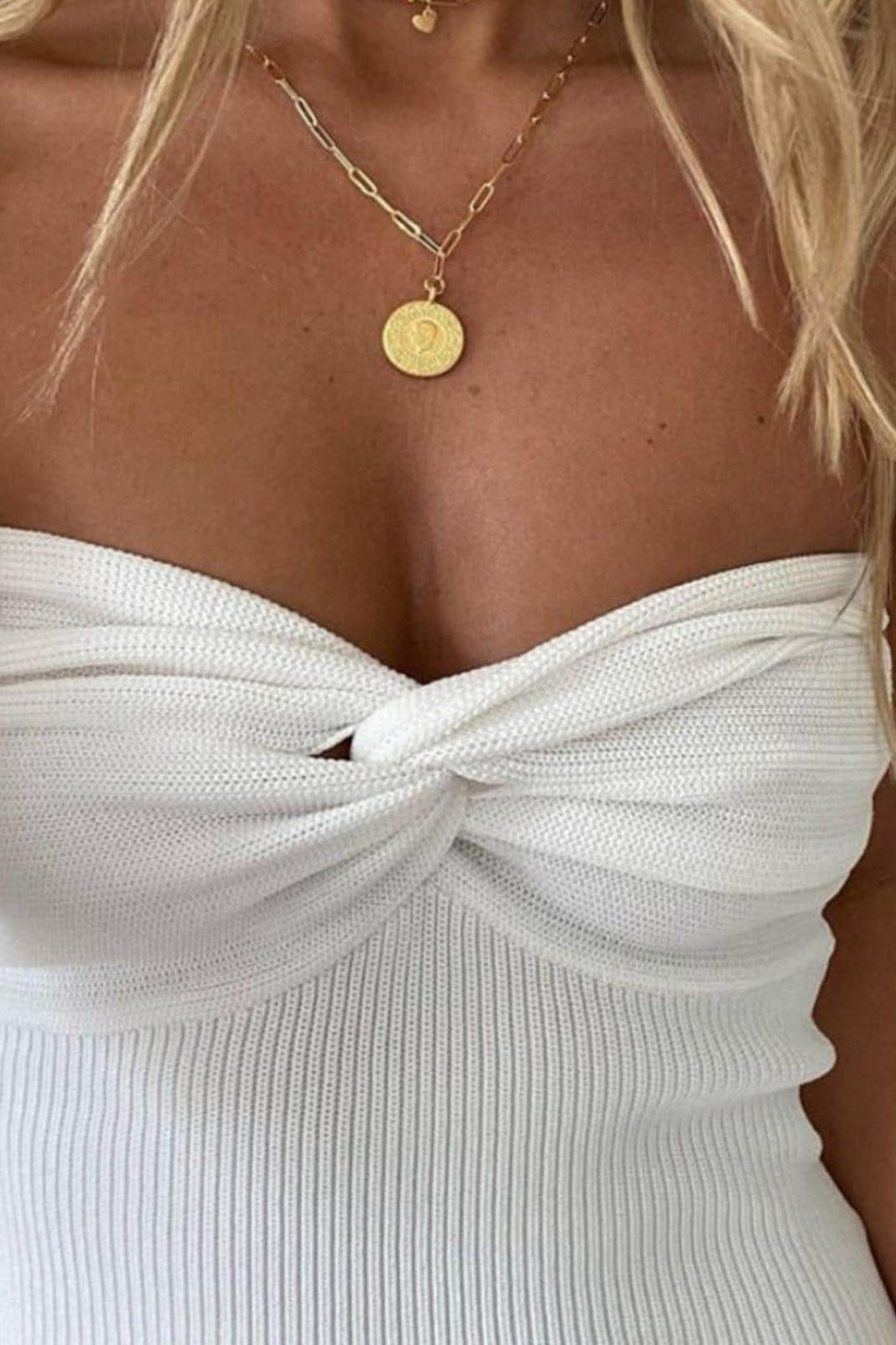 Kurzes schulterfreies Top