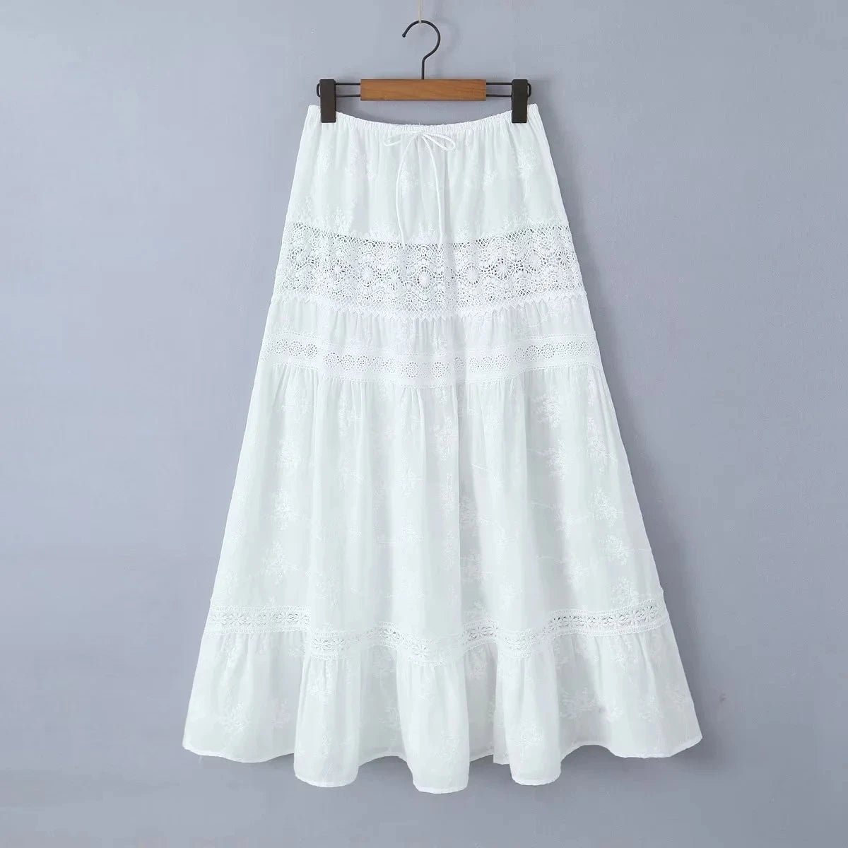 Denise – Boho Besticktes Crop-Top-Rock-Set