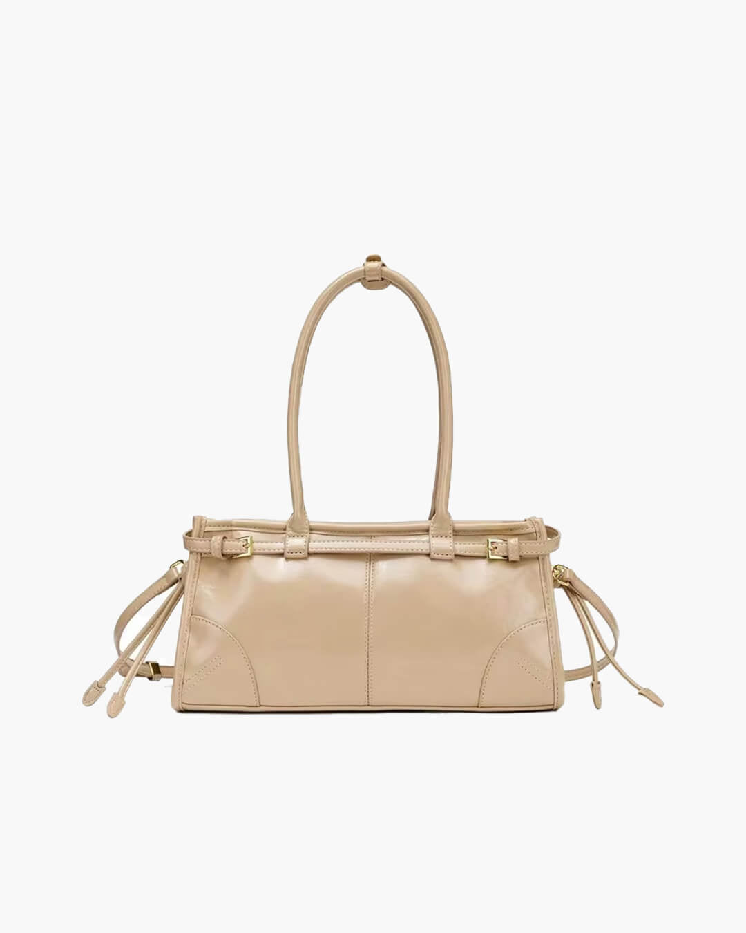 Edelle – Kunstleder-Schultertasche mit Gürtel-Detail