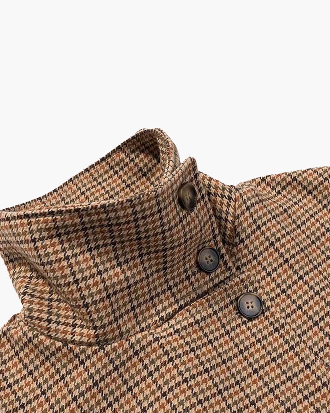 Kurze Hahnentrittjacke mit hohem Kragen