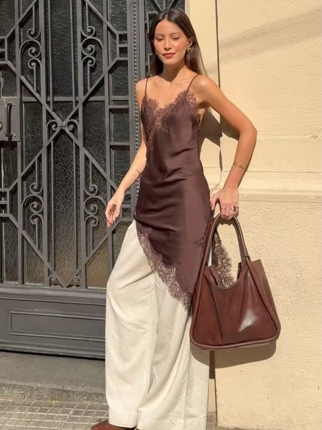 Gianna – Asymmetrisches Satin-Minikleid