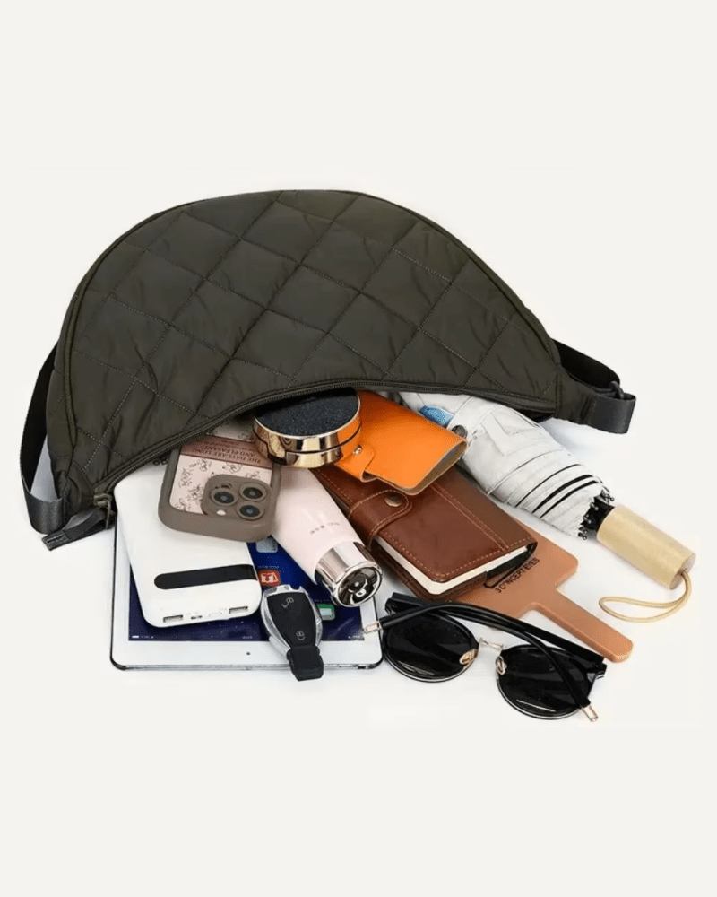 Halbmondförmige Umhänge-Gürteltasche