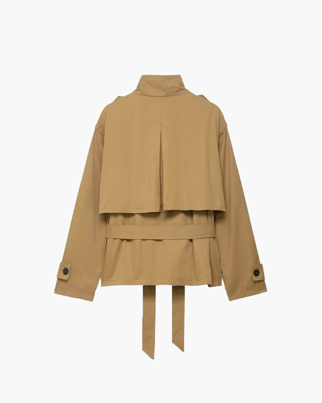 Set aus Jacke mit hohem Kragen und Gürtel und Skort