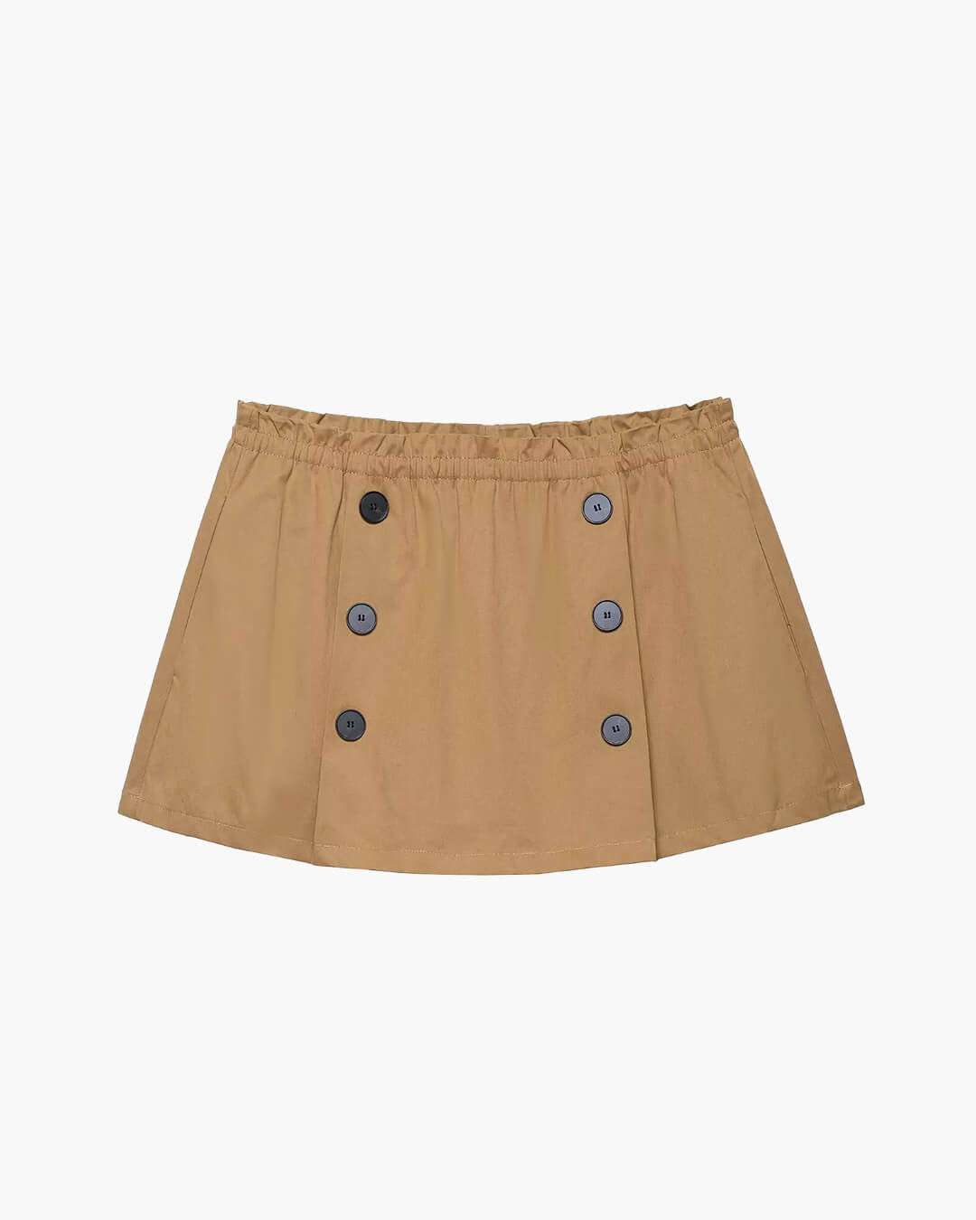 Set aus Jacke mit hohem Kragen und Gürtel und Skort