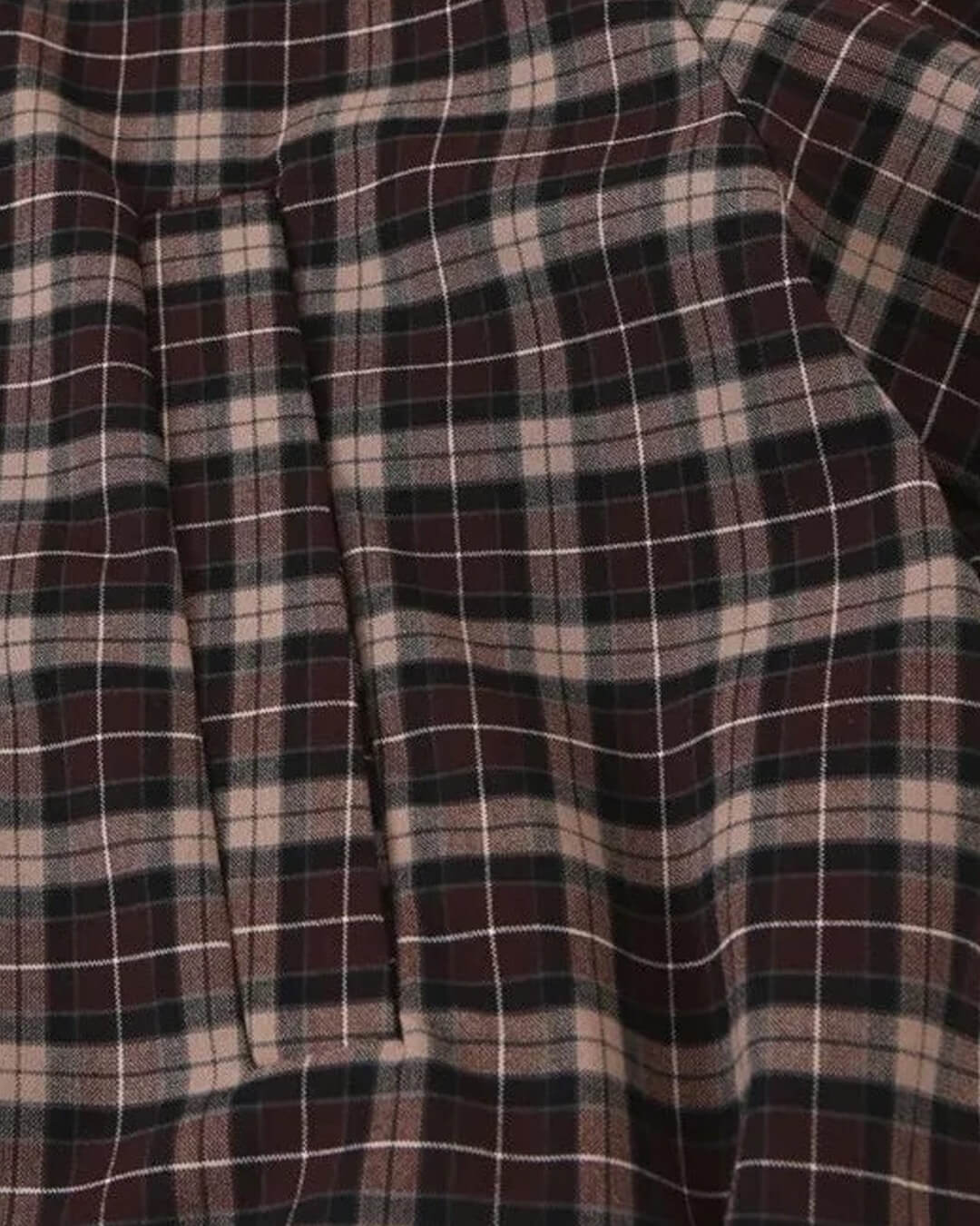 Karierte Jacke mit hohem Kragen und Reißverschluss