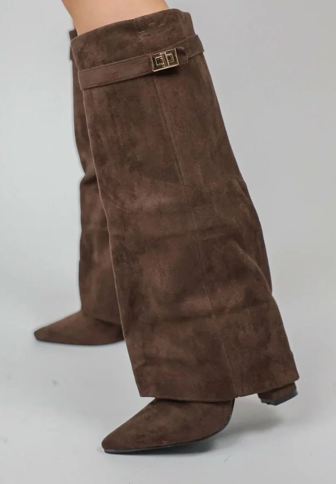 Hohe Kunstlederstiefel
