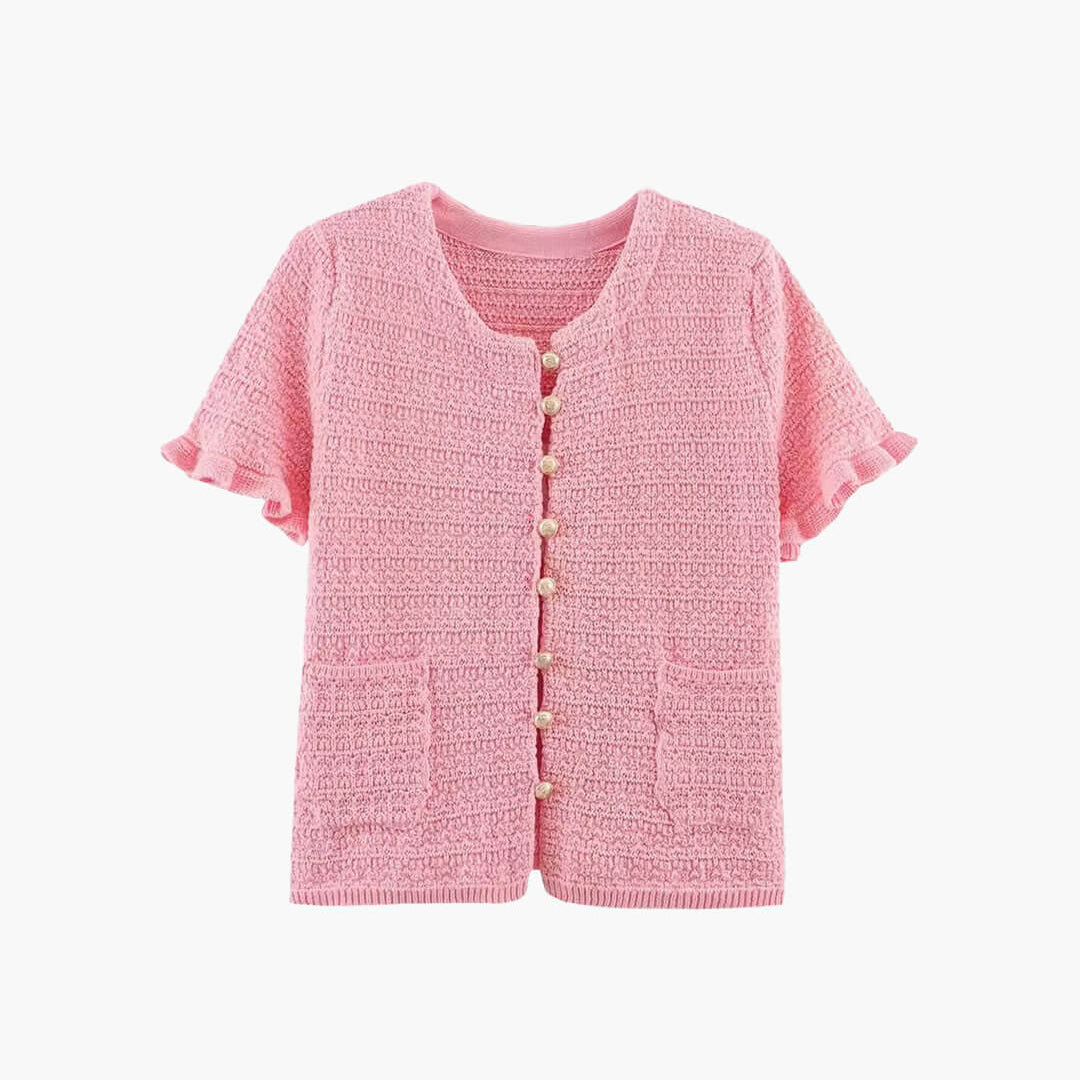 Julie – Set aus Stricktop und Plisseerock