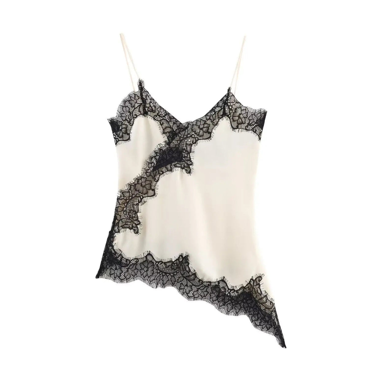 Keanna – Asymmetrisches Satin-Cami-Top