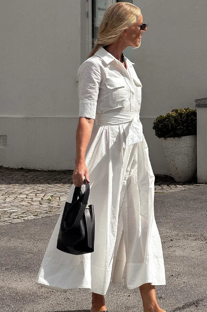 Kirra – Midi-Hemdblusenkleid mit Gürtel