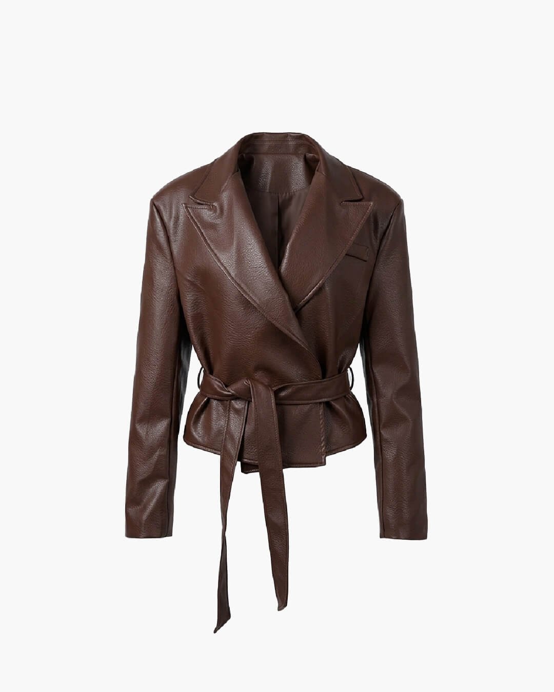 Schnürbare Blazerjacke aus Kunstleder