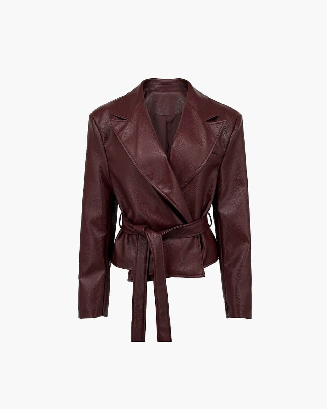 Schnürbare Blazerjacke aus Kunstleder
