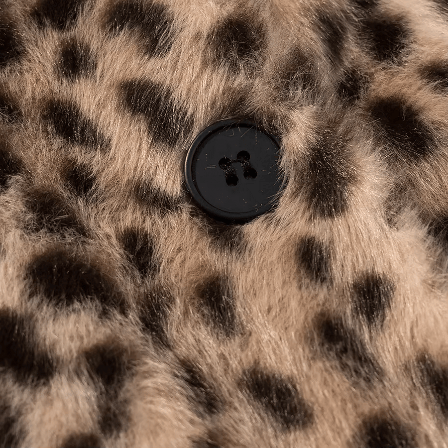 Leoparden-Kunstfell-Cropped-Jacke