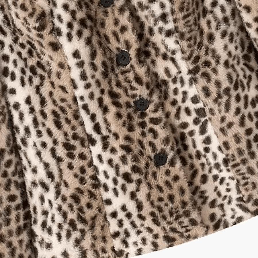 Leoparden-Kunstfell-Cropped-Jacke