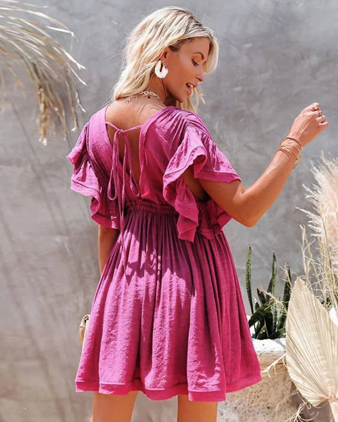 Lucy – Lockeres Boho-Minikleid im Babydoll-Stil
