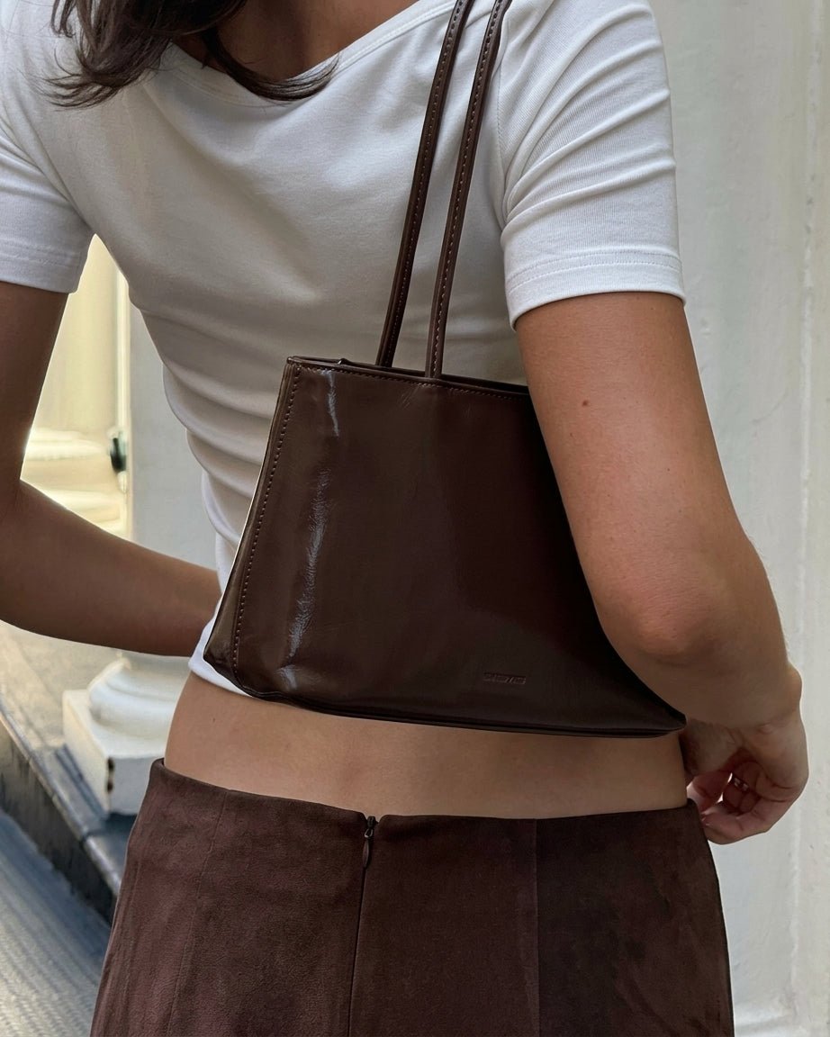 Samtrock Midi mit niedriger Taille