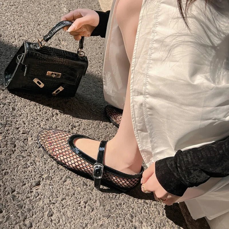 Luella – Mesh-Ballerinas mit Schnallen