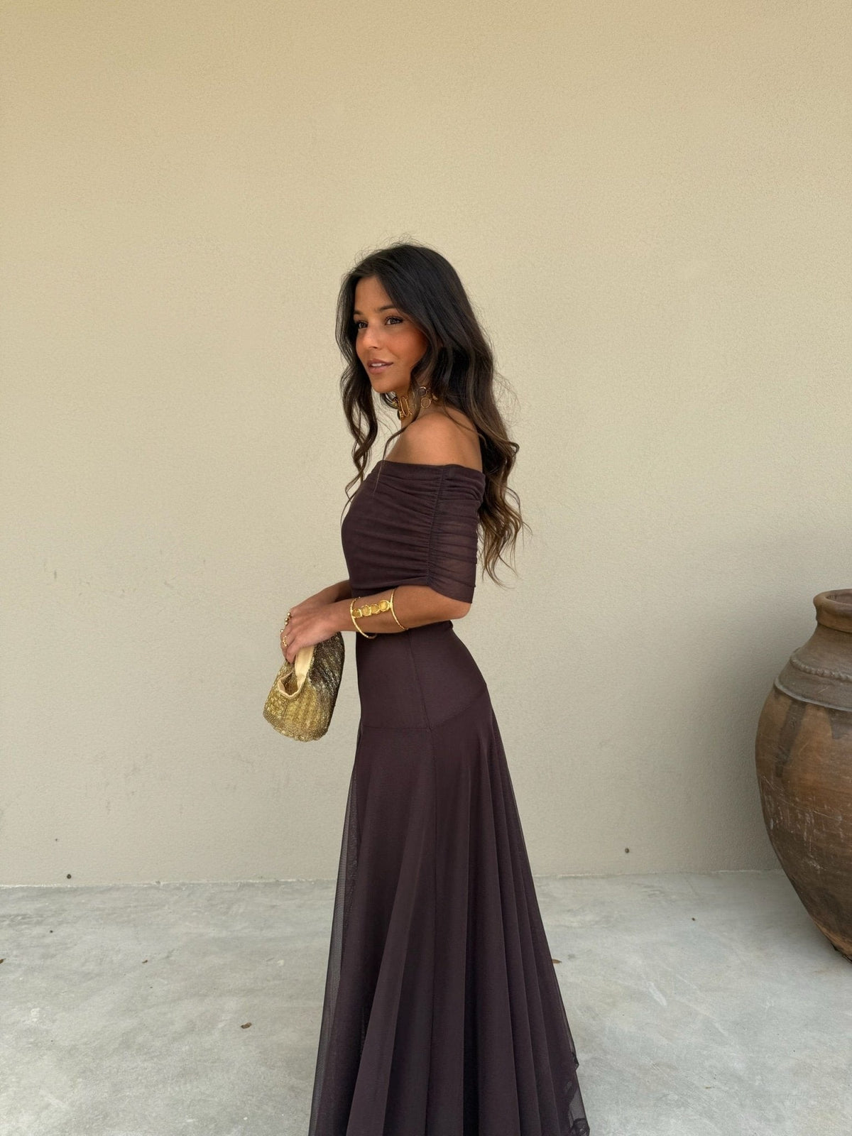 Mara – Mesh-Maxi-Kleid