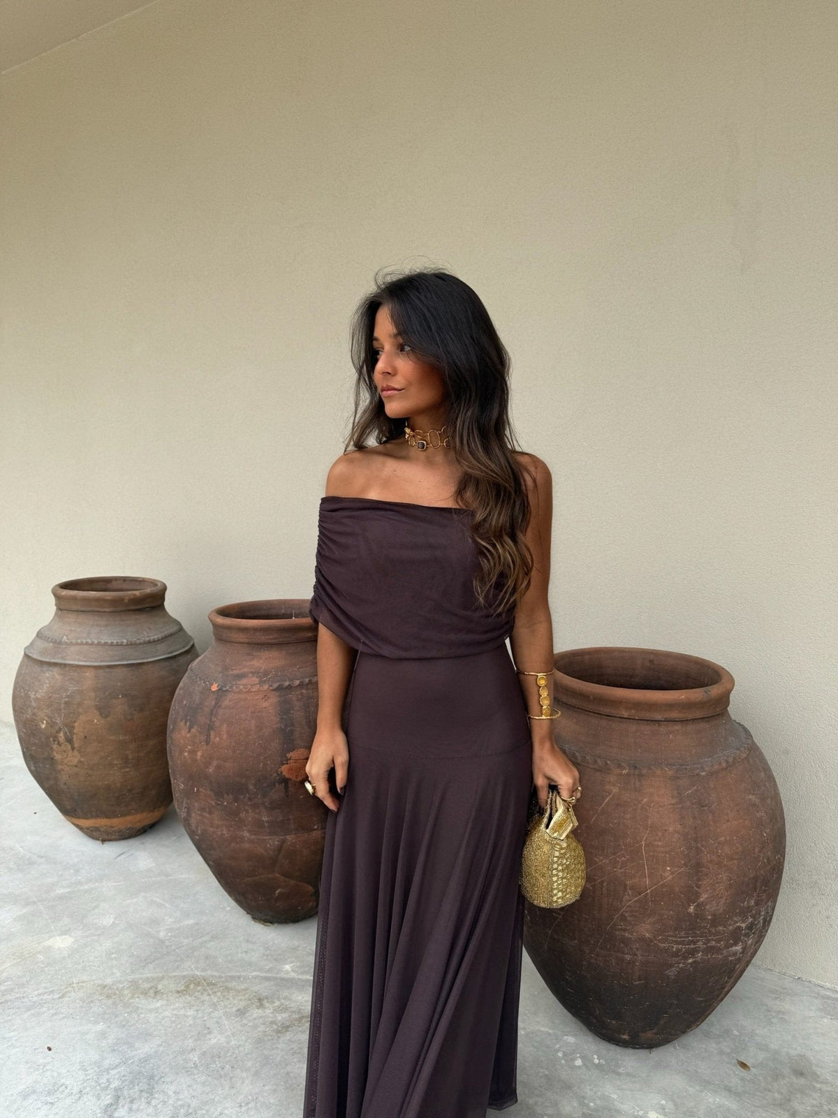 Mara – Mesh-Maxi-Kleid