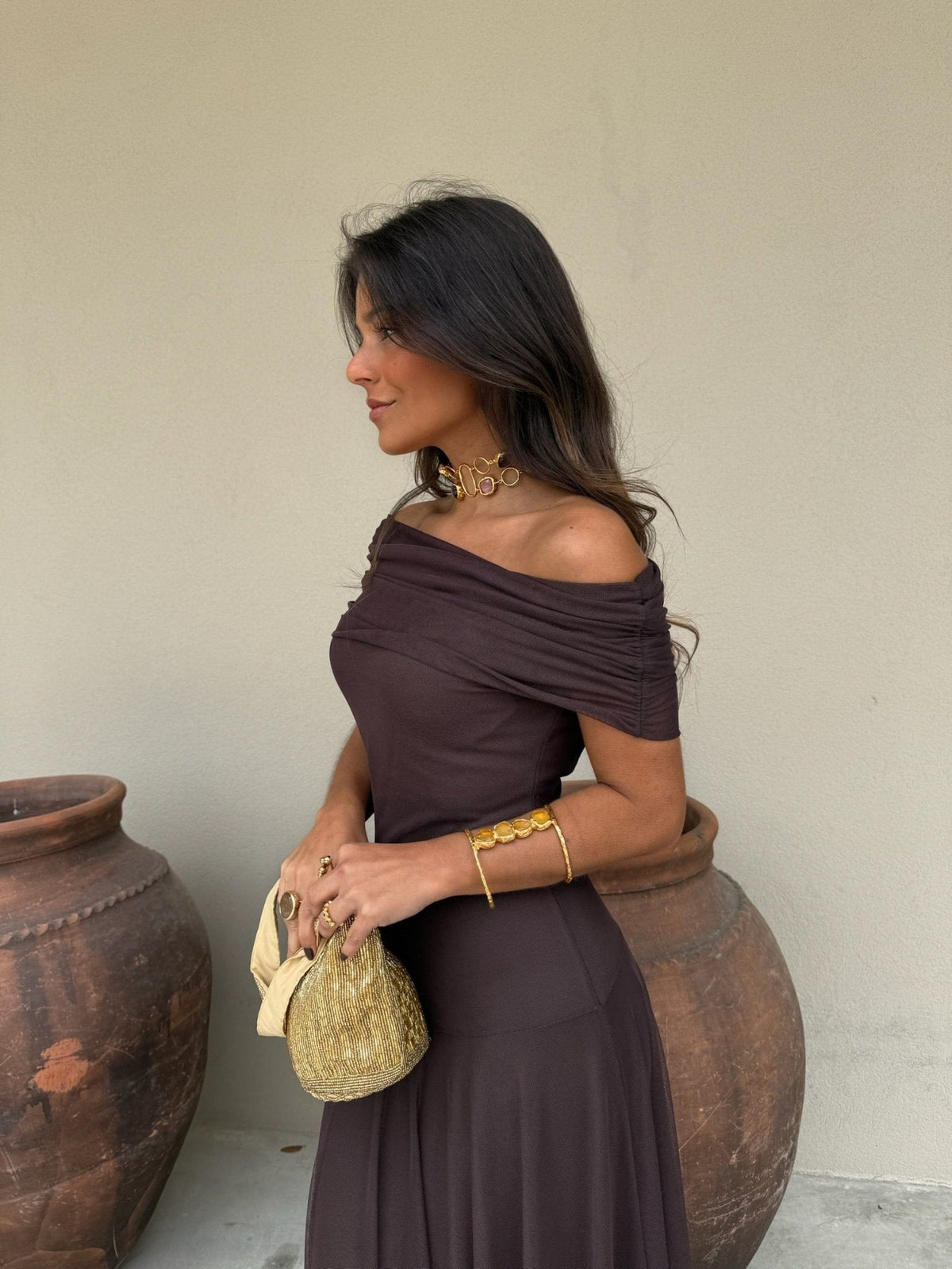 Mara – Mesh-Maxi-Kleid