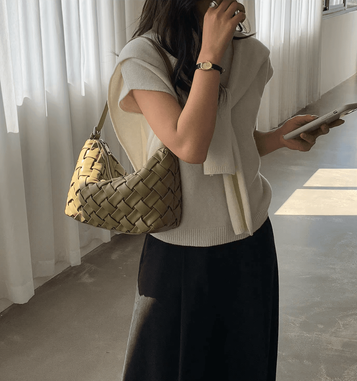 Minimalistische Hobo-Schultertasche