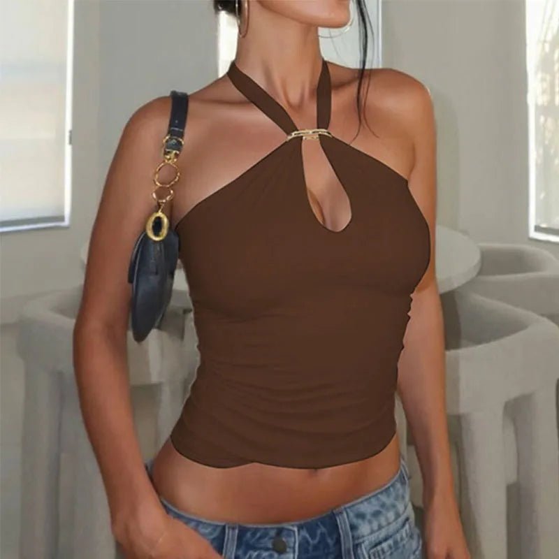 Nadia – Neckholder Rückenfreies Bandage-Croptop
